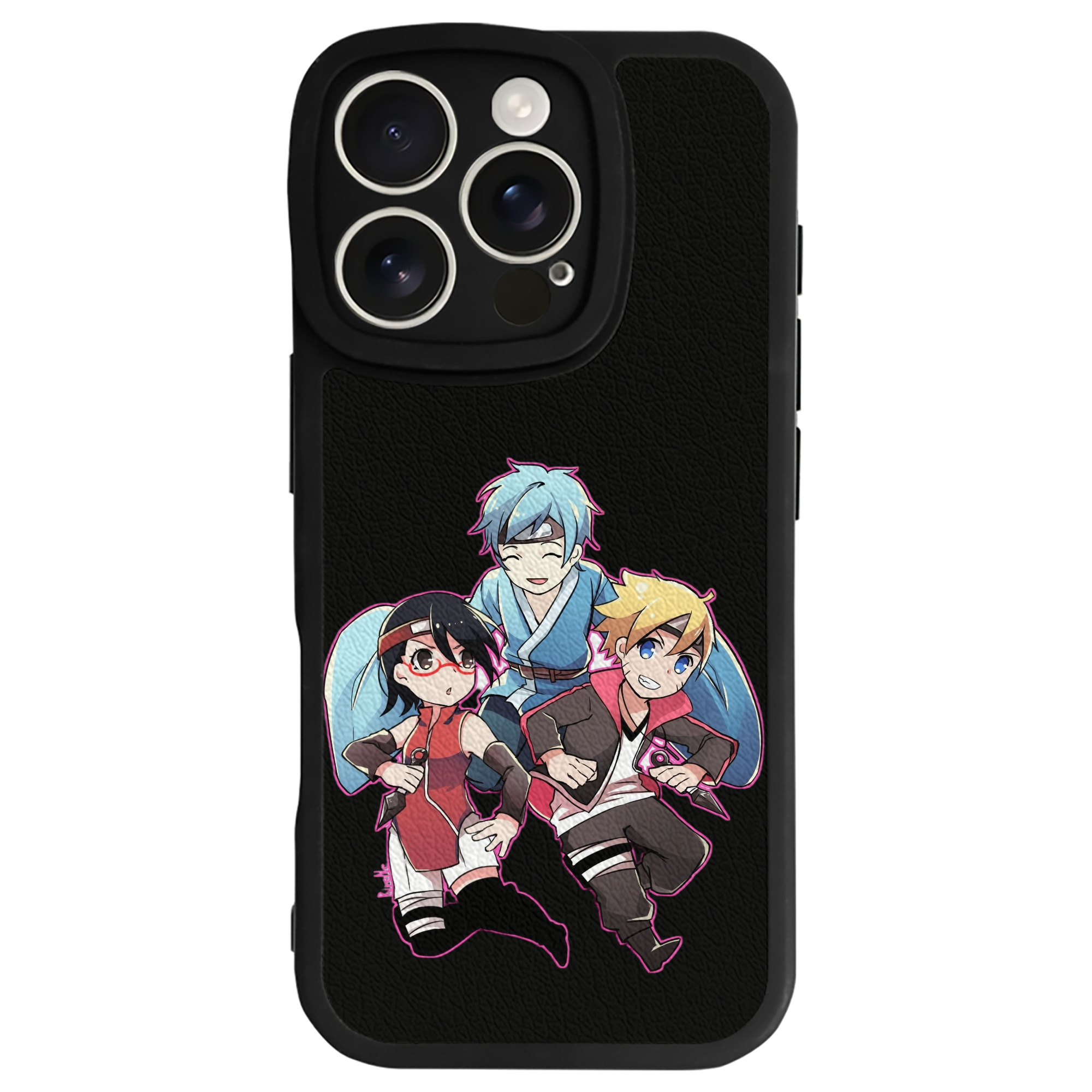 （画像用） NARUTO -ナルト- うちは サラダ Uchiha Sarada 【iPhone 16シリーズ対応】シリコンスマホケース（レザー調） 材質：シリコン